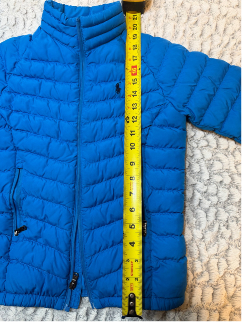 Girls Polo Ralph Lauren Puffer Jacket Size L Blue - Picture 2 of 7